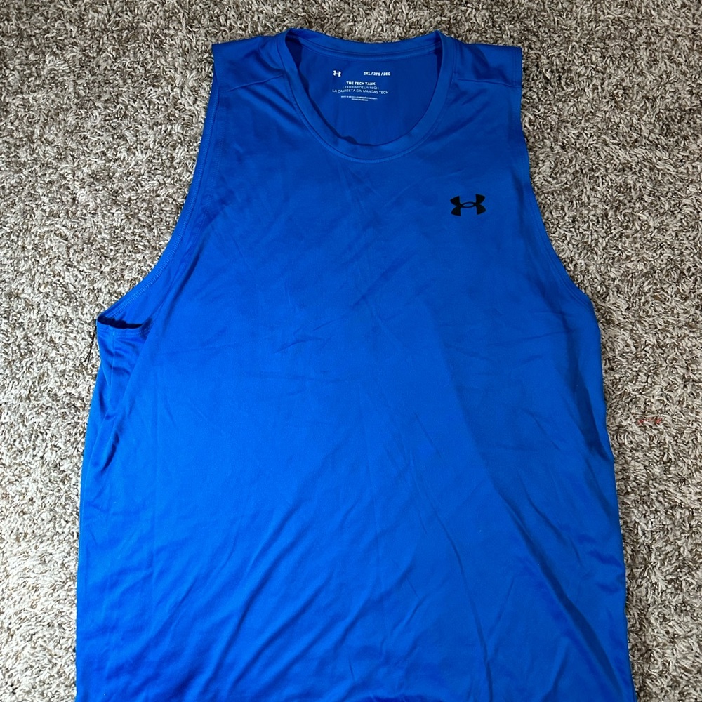 Under Armour Men's Blue Sleeveless Shirt